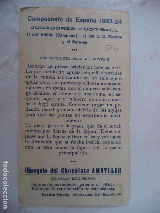 Coleccionismo recortables: CROMO RECORTABLE.CHOCOLATE AMATLLER.JULIA - Foto 2