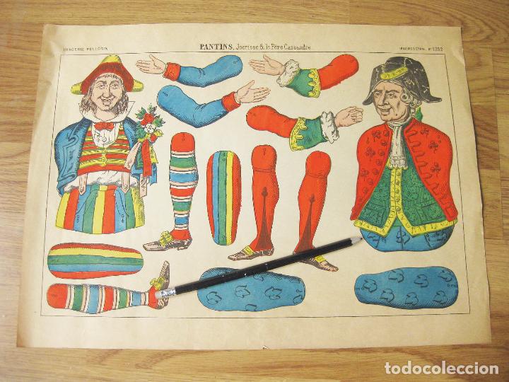 PANTIN POLICHINELLE BOIS – Imagerie D'Épinal – Ancien – 50 Cm – Litho Passée