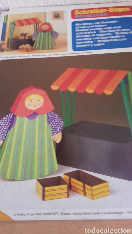 Coleccionismo recortables: VENDEDORA CON PUESTO Y CAJAS - Foto 1