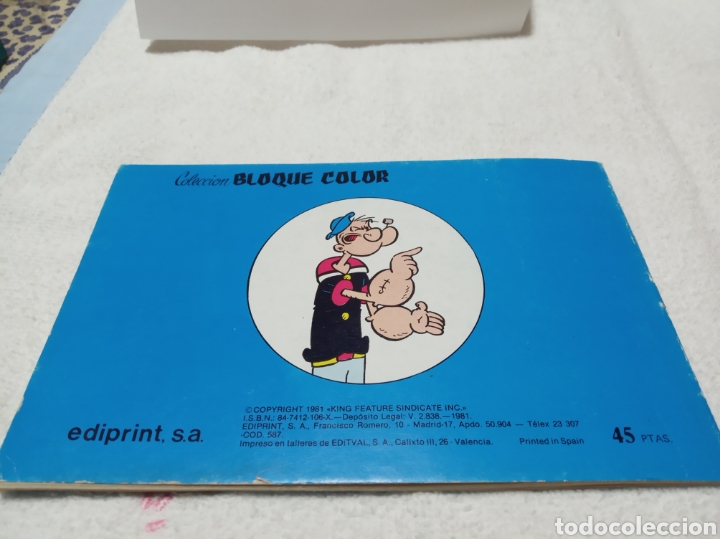 Coleccionismo recortables: Popeye bloque color - Foto 8