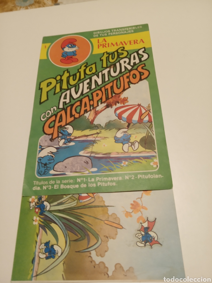 Coleccionismo recortables: Calca Pitufos - Foto 1