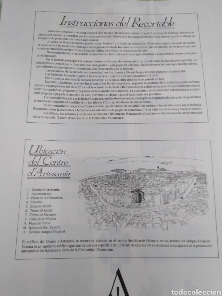 Coleccionismo recortables: Recortable del centre dartesania del centro de Valencia - Foto 5