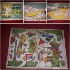 Coleccionismo Recortables: POBLADORES DE LA TIERRA AFRICA EDITORIAL ROMA DIBUJOS DE ANSELMO NOGUÈS AÑOS 50 COMPLETO. Lote 298716513