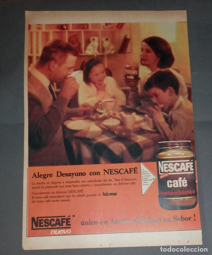 Coleccionismo recortables: HOJA COM PUBLICIDAD DE LA MARCA NESCAF&Eacute; - Foto 1
