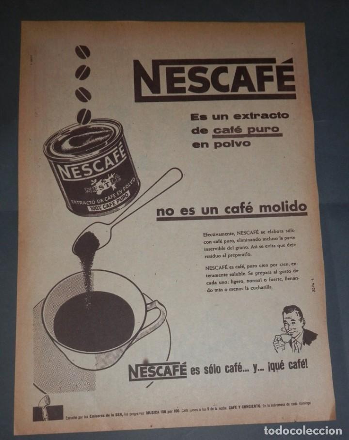 Coleccionismo recortables: HOJA COM PUBLICIDAD DE LA MARCA NESCAF&Eacute; - Foto 1