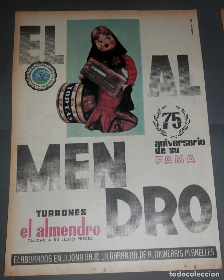 Coleccionismo recortables: HOJA COM PUBLICIDAD DE LA MARCA DE TURRONES EL ALMENDRO - Foto 1