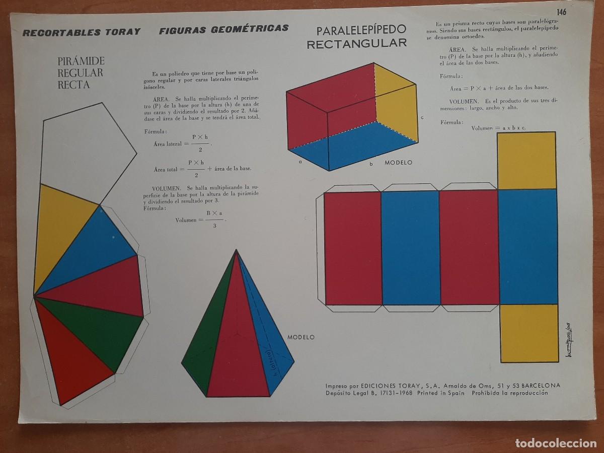 Coleccionismo recortables: 1968 RECORTABLE TORAY : PARALEP&Iacute;PEDO RECTANGULAR - Foto 1