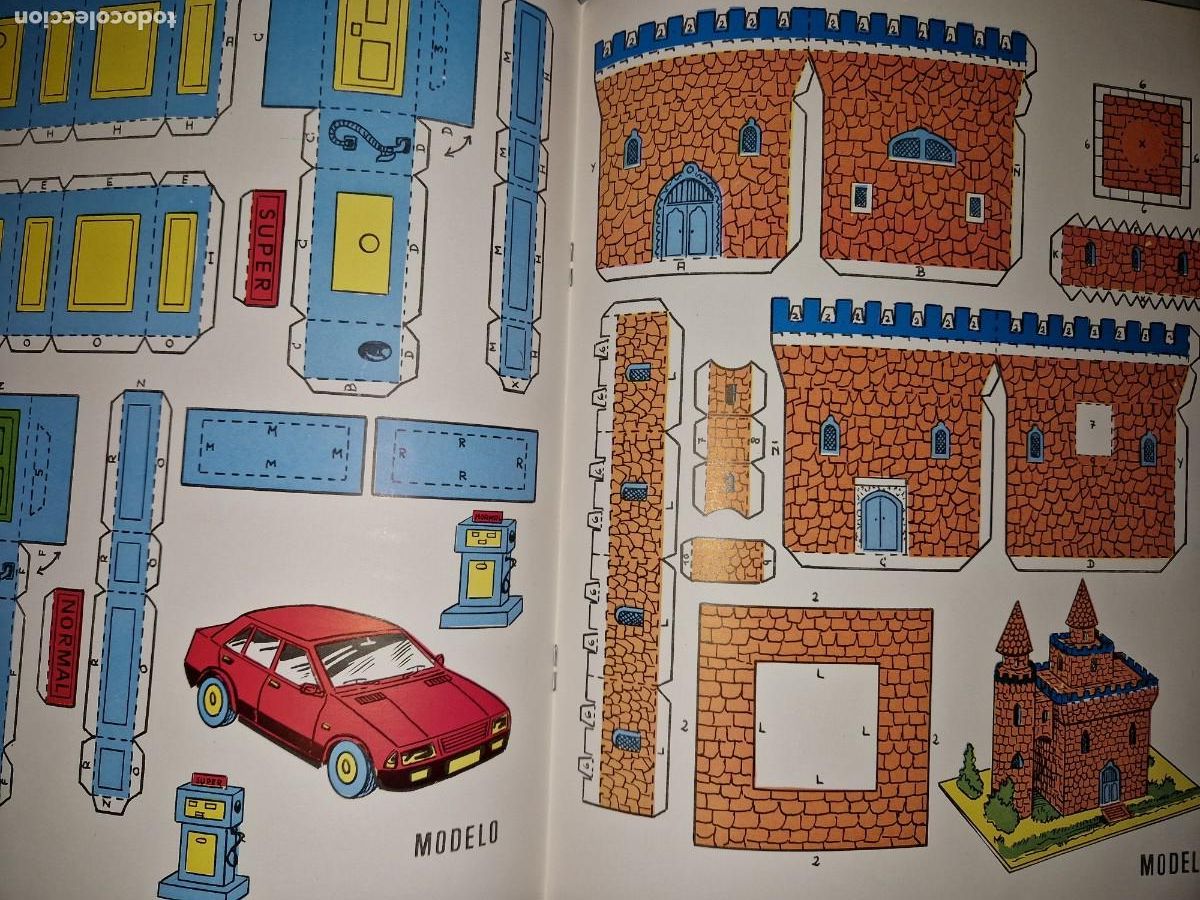 Coleccionismo recortables: RECORTABLES COCHE Y CASTILLO - Foto 1