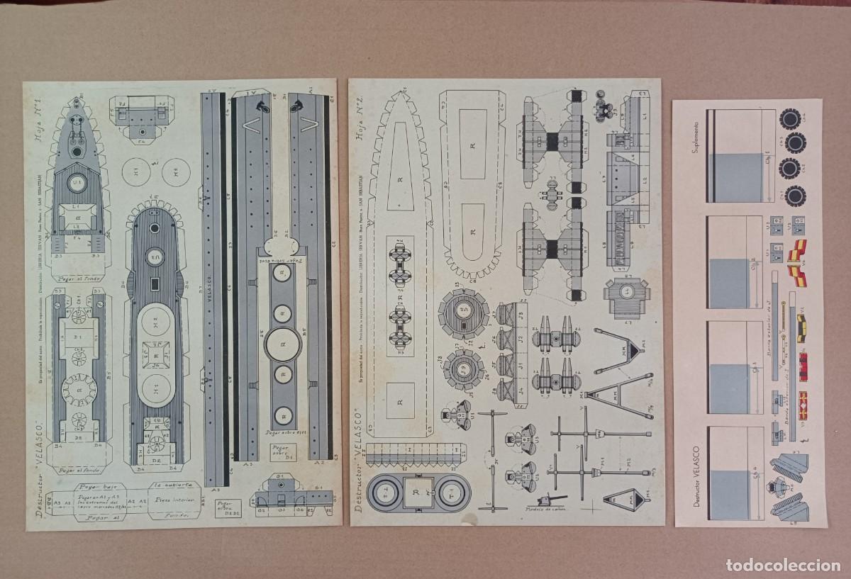 Coleccionismo recortables: RECORTABLE DESTRUCTOR VELASCO - Foto 9