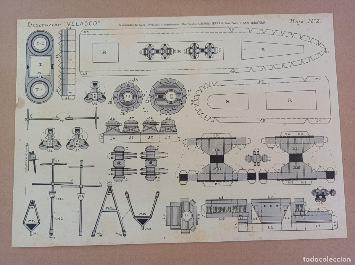 Coleccionismo recortables: RECORTABLE DESTRUCTOR VELASCO - Foto 13