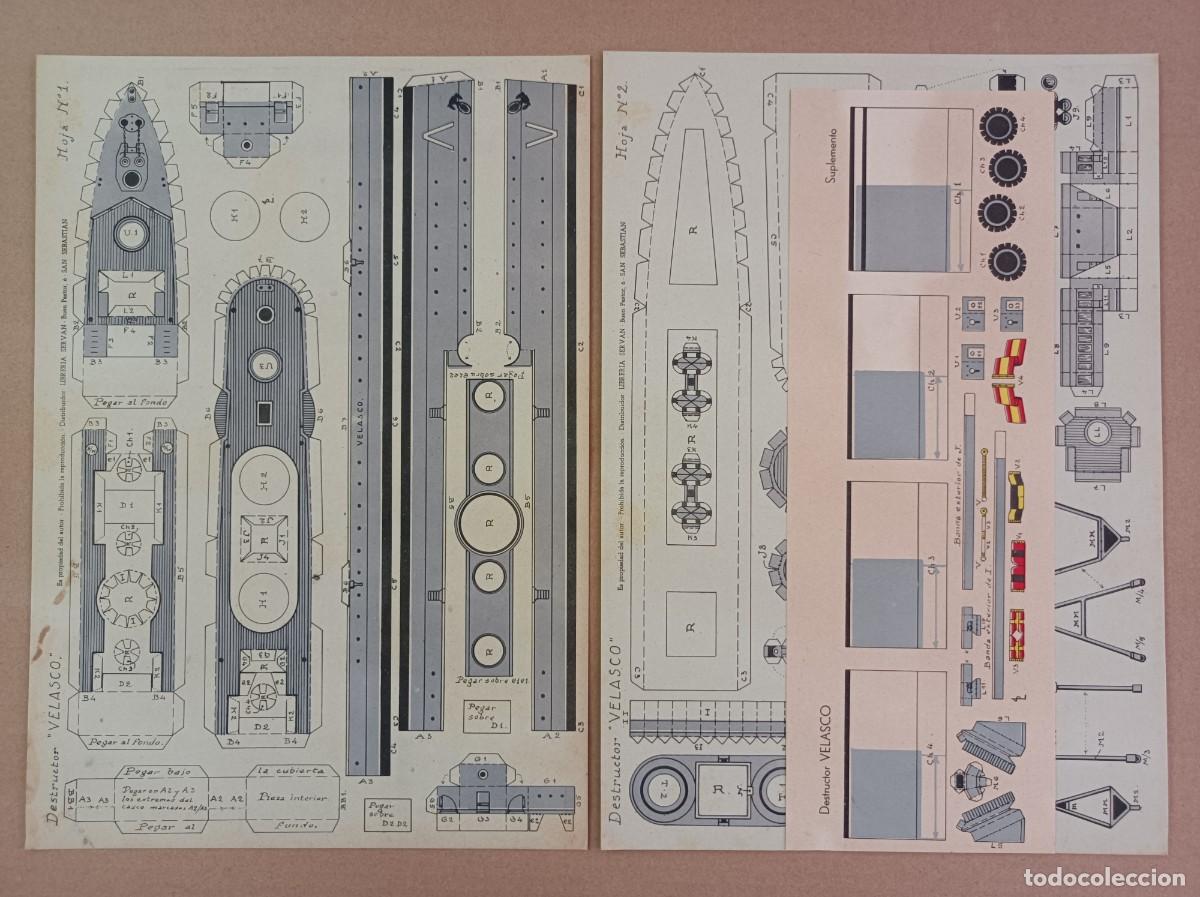 Coleccionismo recortables: RECORTABLE DESTRUCTOR VELASCO - Foto 5