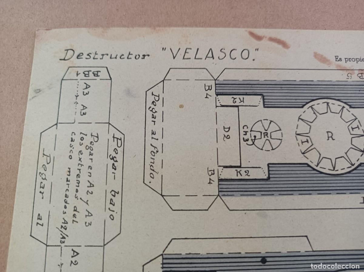 Coleccionismo recortables: RECORTABLE DESTRUCTOR VELASCO - Foto 6