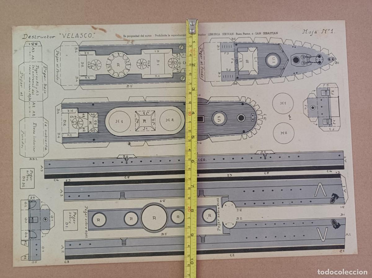Coleccionismo recortables: RECORTABLE DESTRUCTOR VELASCO - Foto 9