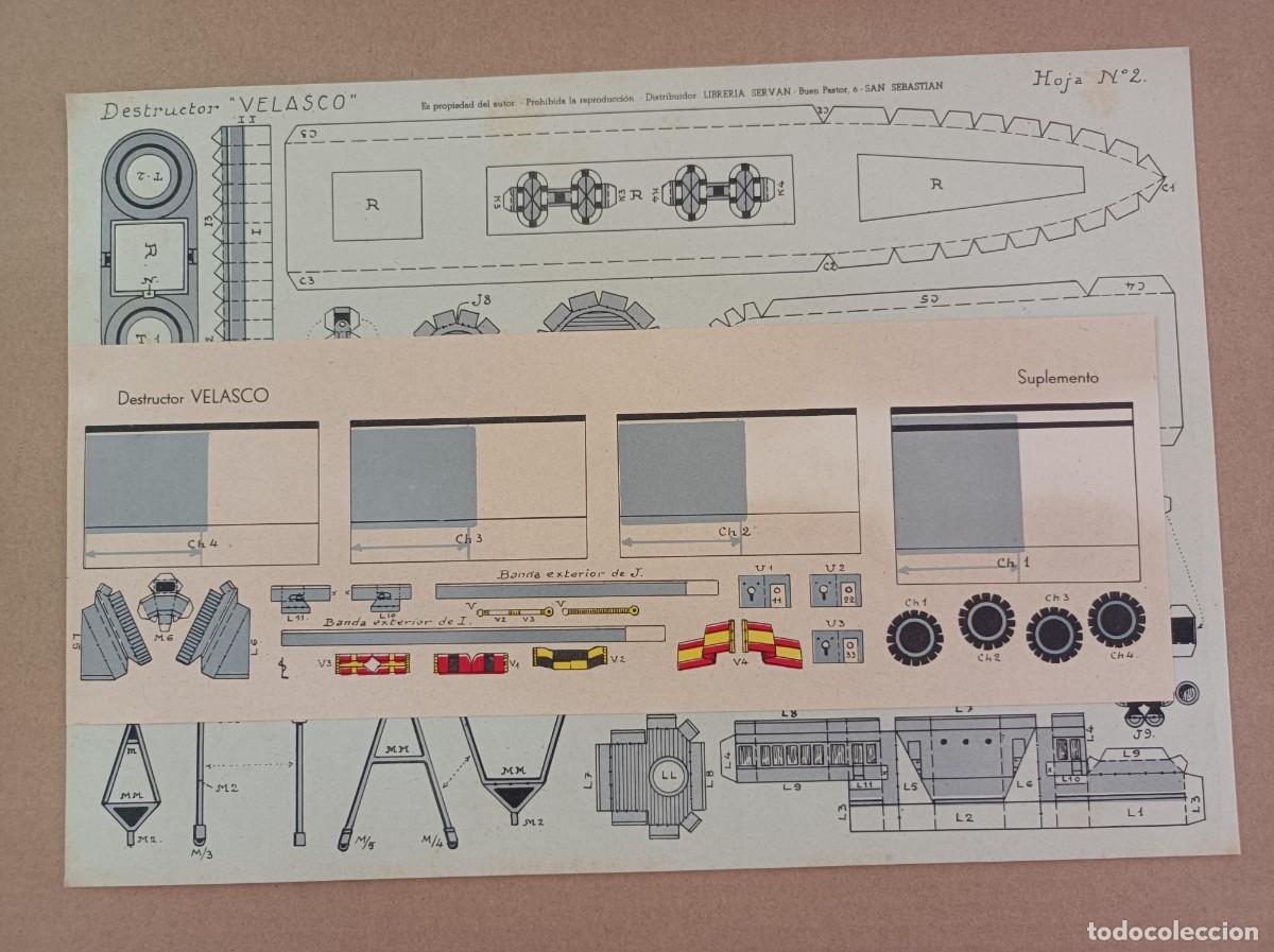 Coleccionismo recortables: RECORTABLE DESTRUCTOR VELASCO - Foto 11