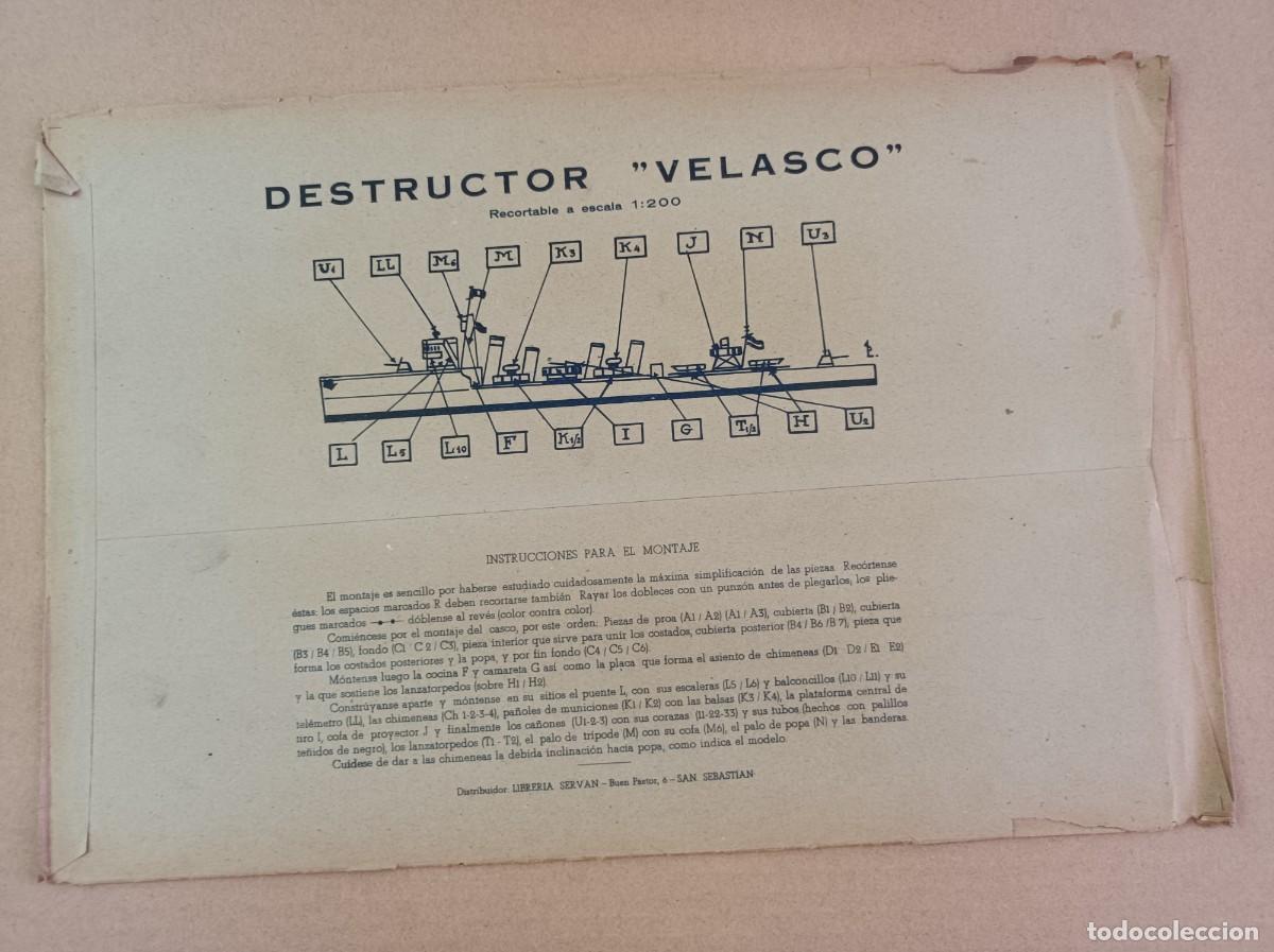 Coleccionismo recortables: RECORTABLE DESTRUCTOR VELASCO - Foto 16