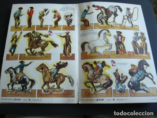 Coleccionismo recortables: VAQUEROS E INDIOS DEL OESTE RECORTABLE &iexcl;ZAS! SERIA A - Foto 2