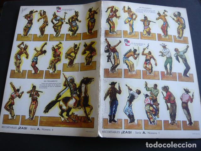 Coleccionismo recortables: VAQUEROS E INDIOS DEL OESTE RECORTABLE &iexcl;ZAS! SERIA A - Foto 1