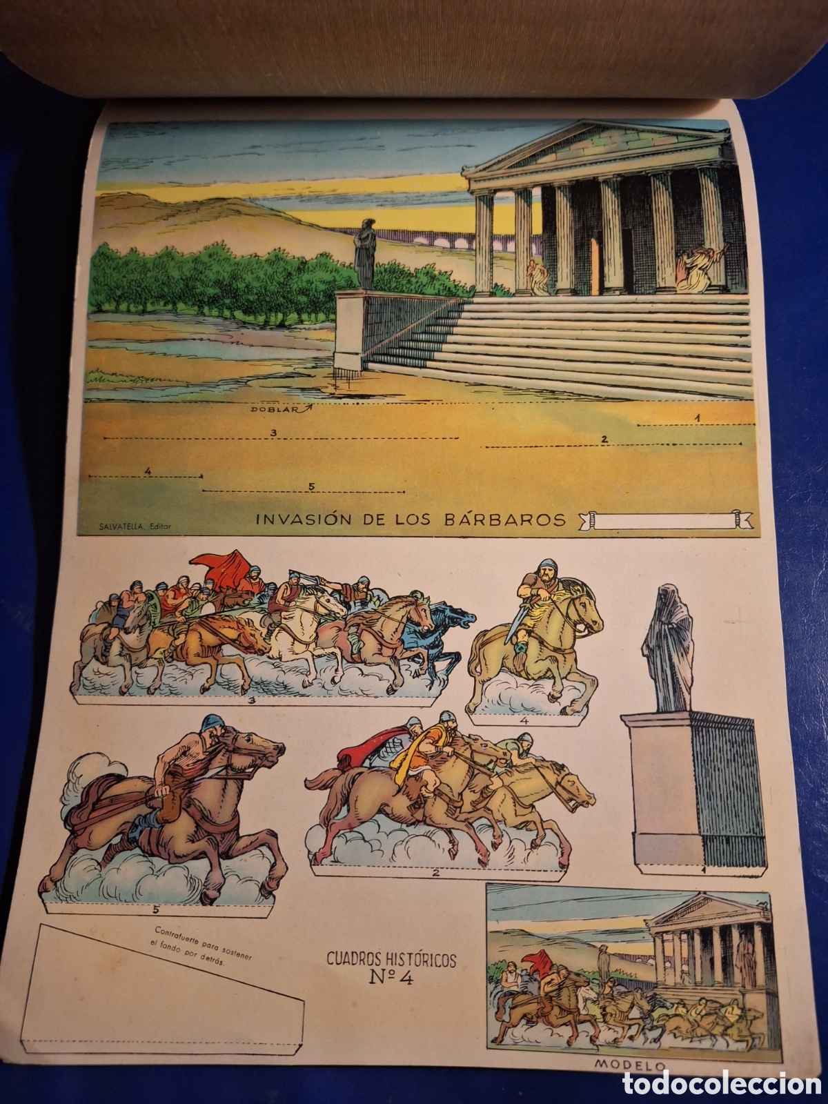 Coleccionismo Recortables: RECORTABLES CUADROS HISTORICOS N&deg; 4 INVASION DE LOS BARBAROS EDITORIAL MIGUEL A. SALVATELLA 1964