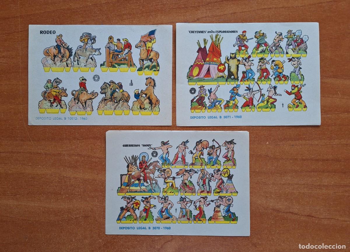 Coleccionismo Recortables: TRES RECORTABLES BRUGUERA : OESTE AMERICANO