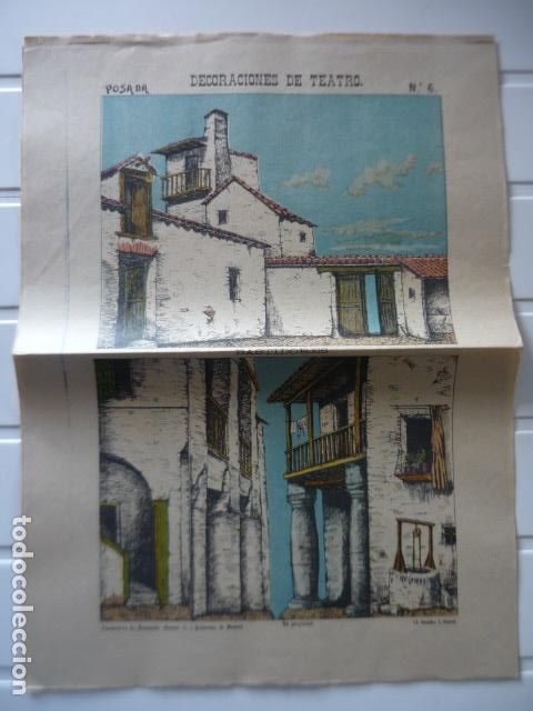 Coleccionismo Recortables: RECORTABLE DECORACIONES DE TEATRO POSADA SUCESORES DE HERNANDO MADRID 32 X 44 CM