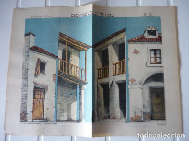 Coleccionismo Recortables: RECORTABLE DECORACIONES DE TEATRO BASTIDORES DE POSADA SUCESORES DE HERNANDO MADRID 32 X 44 CM