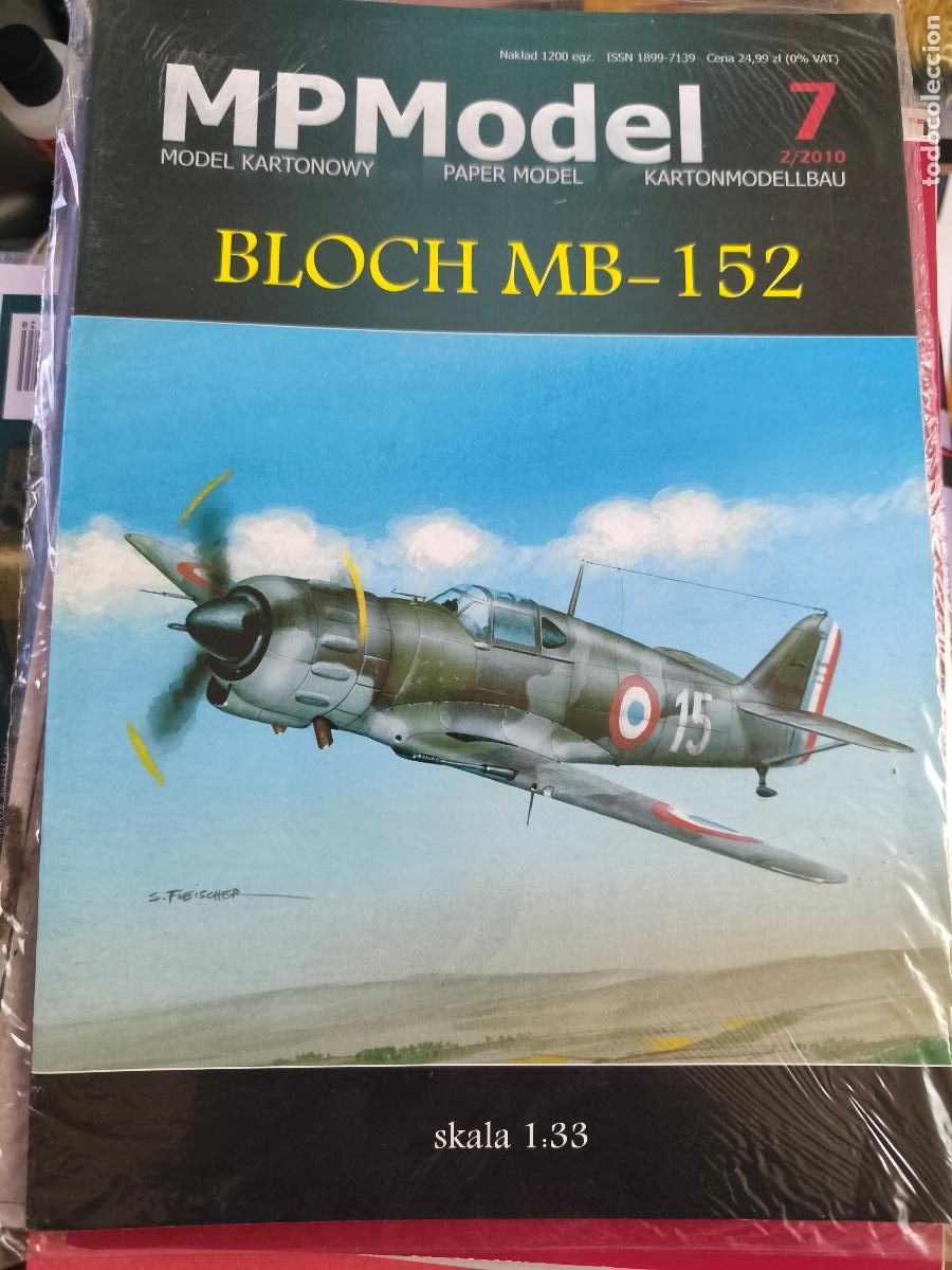 Coleccionismo Recortables: Bloch MB- 152. Recortable. Kartonmodellbau.