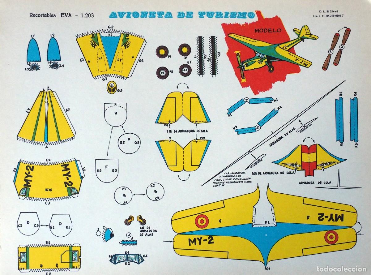 Coleccionismo Recortables: RECORTABLE EVA N&ordm; 1203. AVIONETE DE TURISMO. A&Ntilde;O 1965