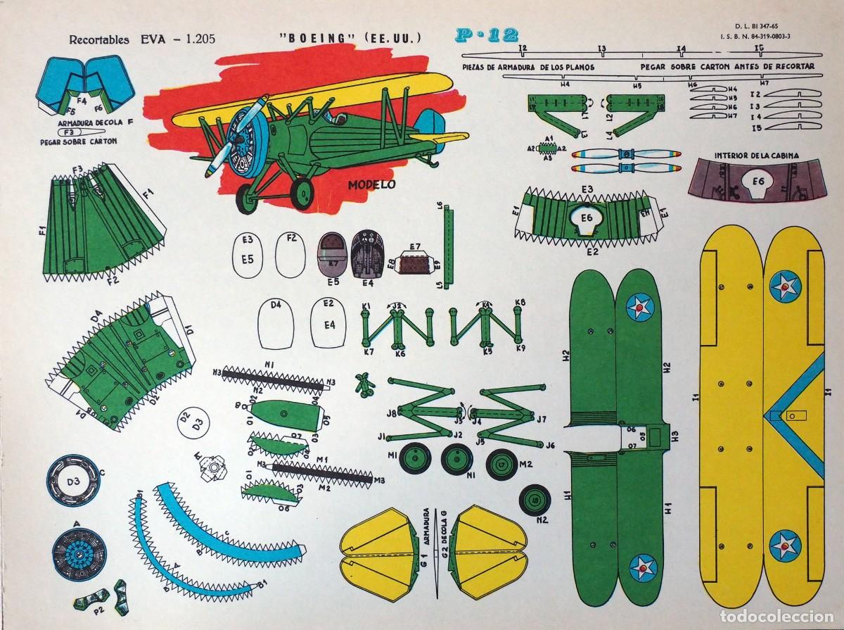 Coleccionismo Recortables: RECORTABLE EVA N&ordm; 1205. BOEING. P-12 (EE.UU). A&Ntilde;O 1965