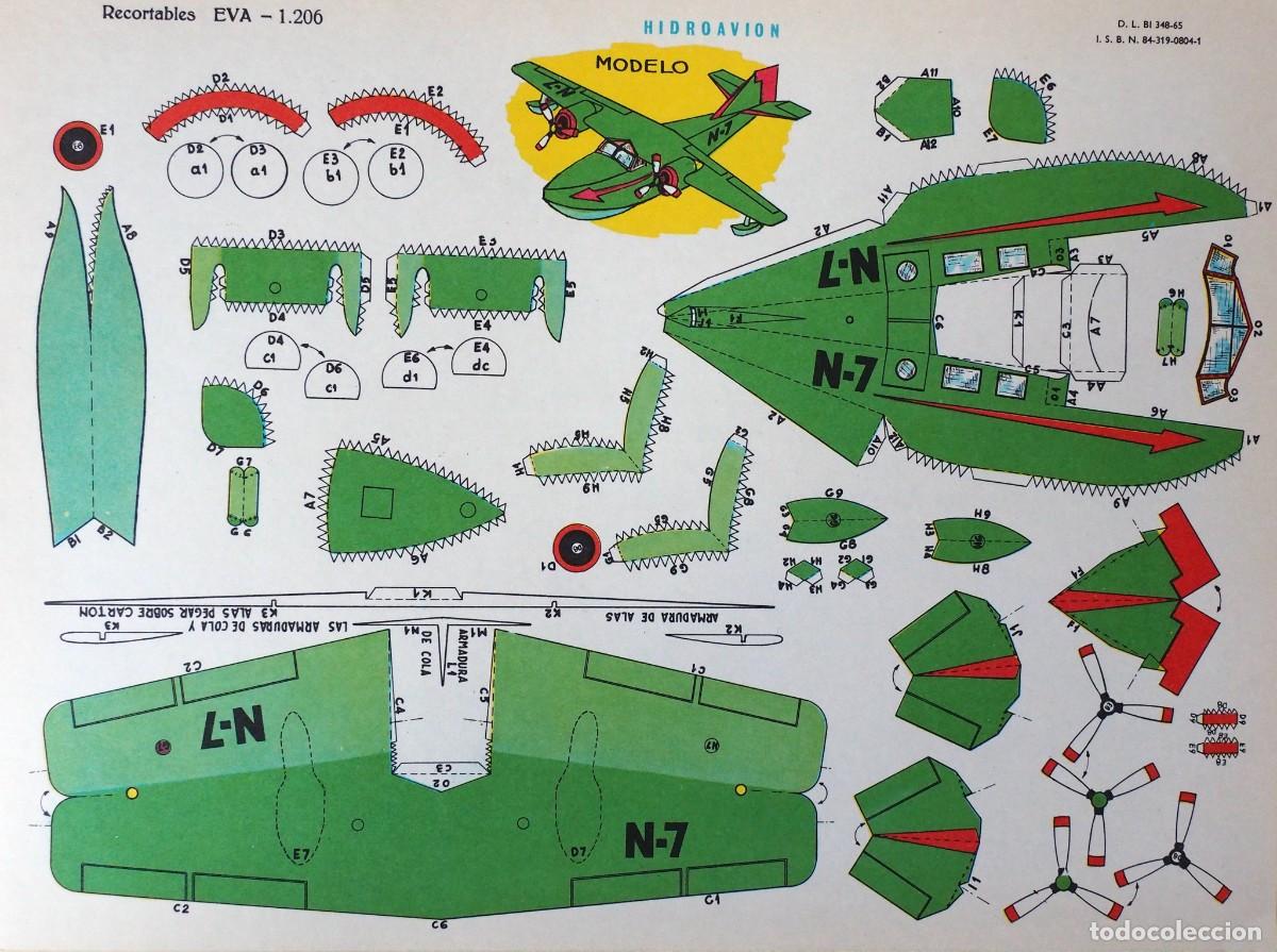 Coleccionismo Recortables: RECORTABLE EVA N&ordm; 1206. HIDROAVION. A&Ntilde;O 1965