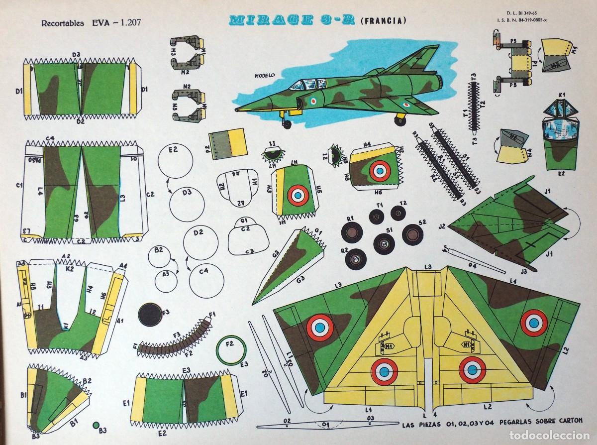 Coleccionismo Recortables: RECORTABLE EVA N&ordm; 1207. MIRAGE 3-R (FRANCIA). A&Ntilde;O 1965