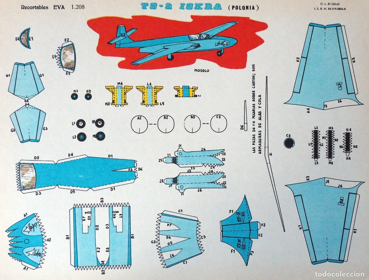Coleccionismo Recortables: RECORTABLE EVA N&ordm; 1208. TS-2 ISKA 20 (POLONIA). A&Ntilde;O 1965