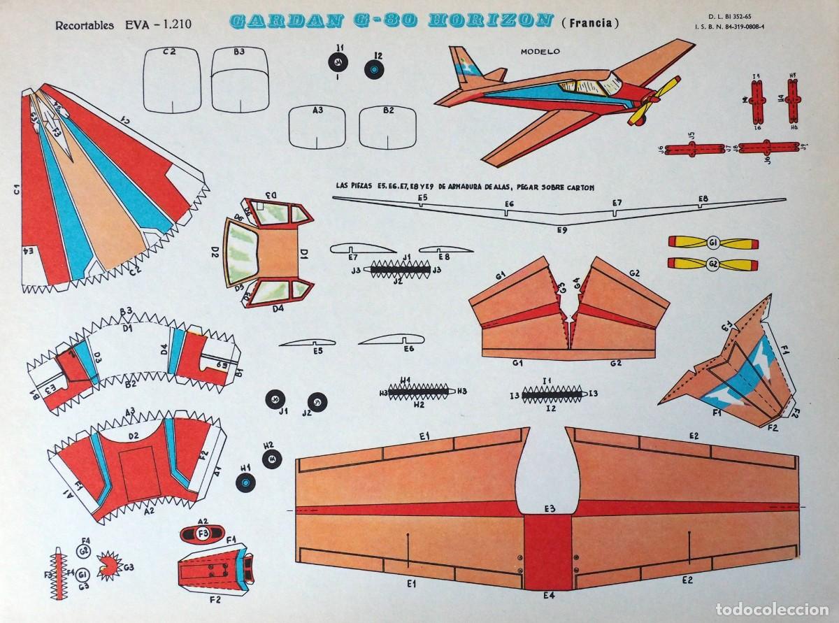 Coleccionismo Recortables: RECORTABLE EVA N&ordm; 1210. GARDAN G-80 HORIZON (FRANCIA). A&Ntilde;O 1965