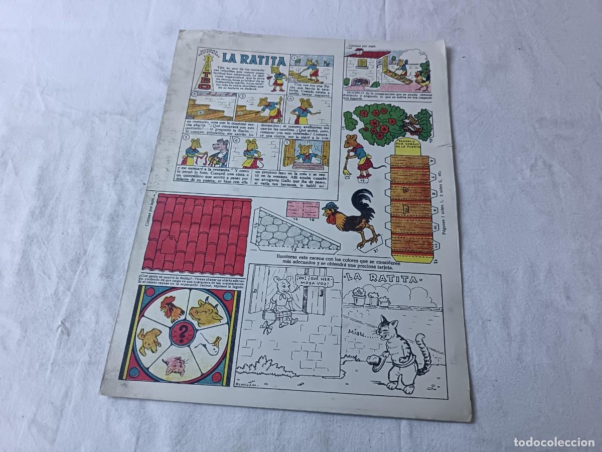 Coleccionismo recortables: Antigua Hoja con Recortables, La Ratita, ed. TBO, Colecci&oacute;n Magister