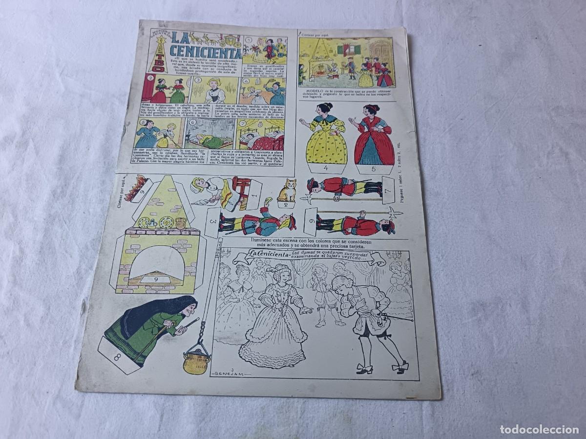 Coleccionismo recortables: Antigua Hoja con Recortables, La Cenicienta, ed. TBO, Colecci&oacute;n Magister