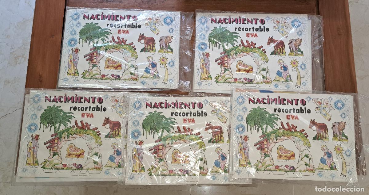 Collezionismo Figurine da Ritagliare: NACIMIENTO RECORTABLE EVA - VASCO AMERICANA - 5 NACIMIENTOS PRECINTADOS - RESTOS DE TIENDA