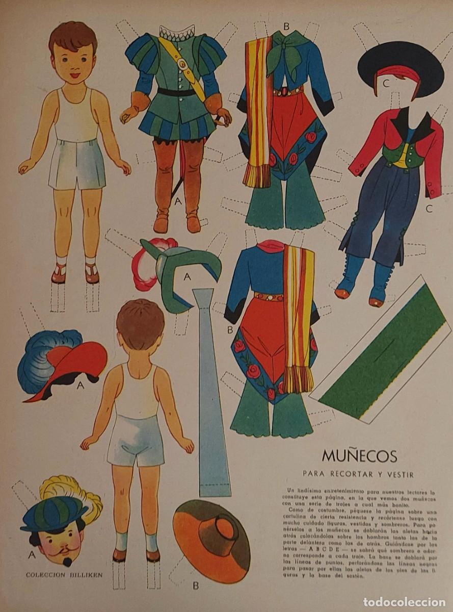 Coleccionismo recortables: ANTIGUA LAMINA DOBLE RECORTABLE DE LA ( COLECCION BILLEKEN ) EL y ELLA de 1942