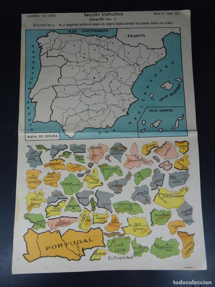Coleccionismo recortables: RECORTABLE EDICIONES LA TIJERA , MAPA PROVINCIAS ESPA&Ntilde;A, N&ordm; 225, VER FOTOS
