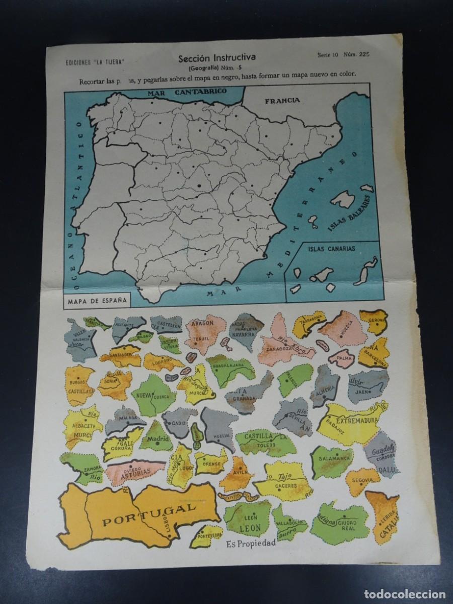 Coleccionismo recortables: RECORTABLE EDICIONES LA TIJERA , MAPA PROVINCIAS ESPA&Ntilde;A, N&ordm; 225, VER FOTOS