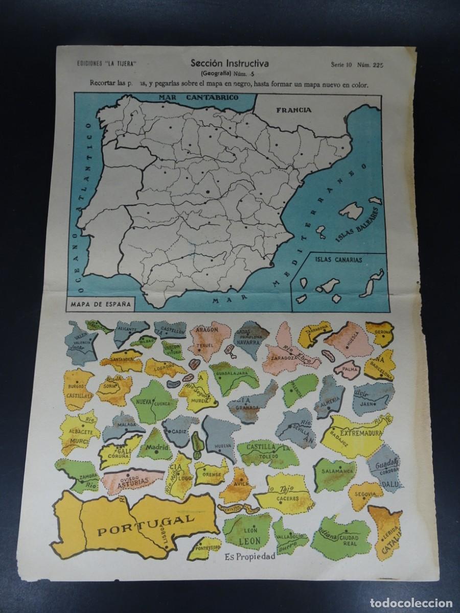 Coleccionismo recortables: RECORTABLE EDICIONES LA TIJERA , MAPA PROVINCIAS ESPA&Ntilde;A, N&ordm; 225, VER FOTOS