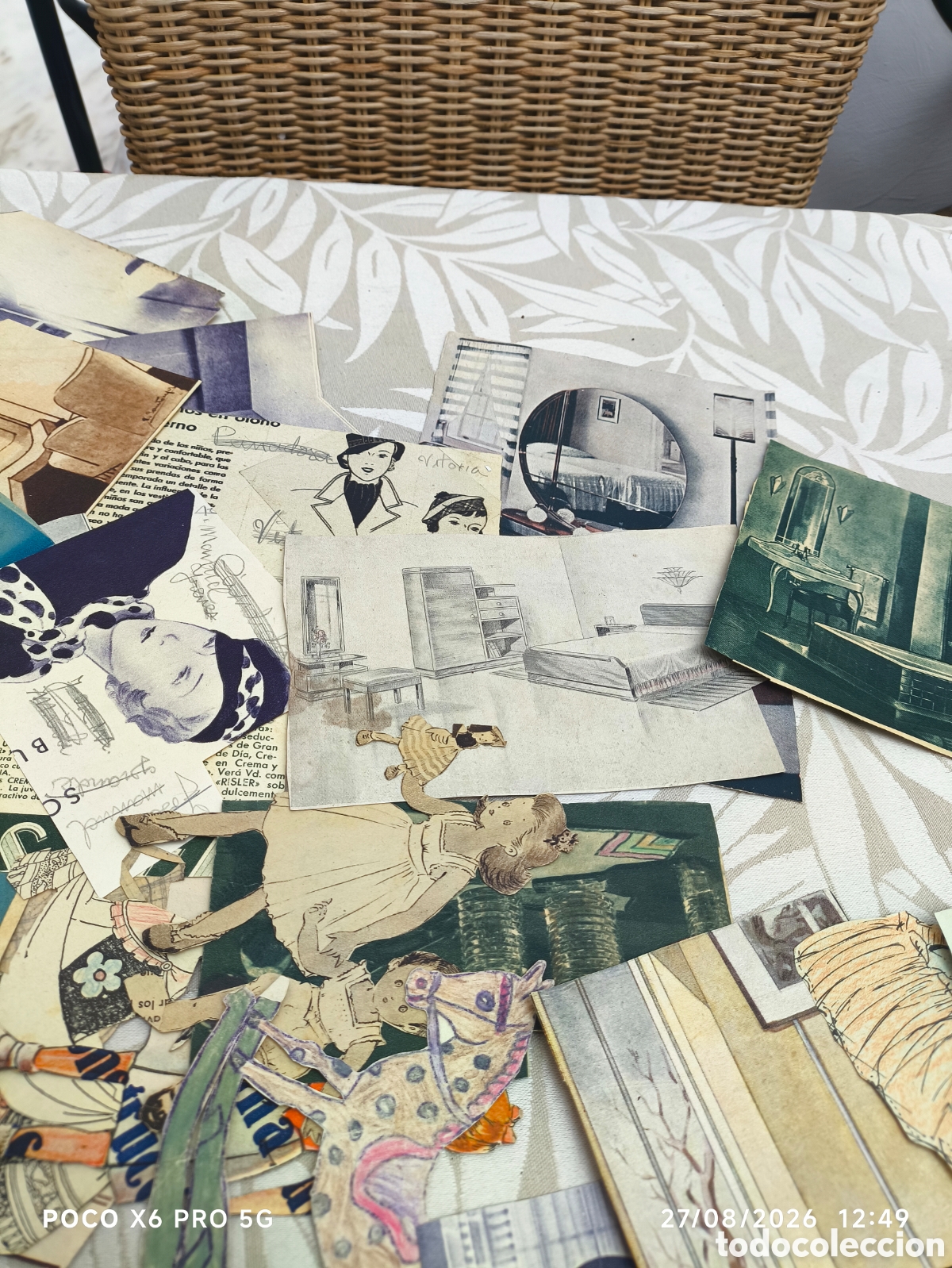 Coleccionismo recortables: Recortes de revistas de moda y decoraci&oacute;n a&ntilde;os 40