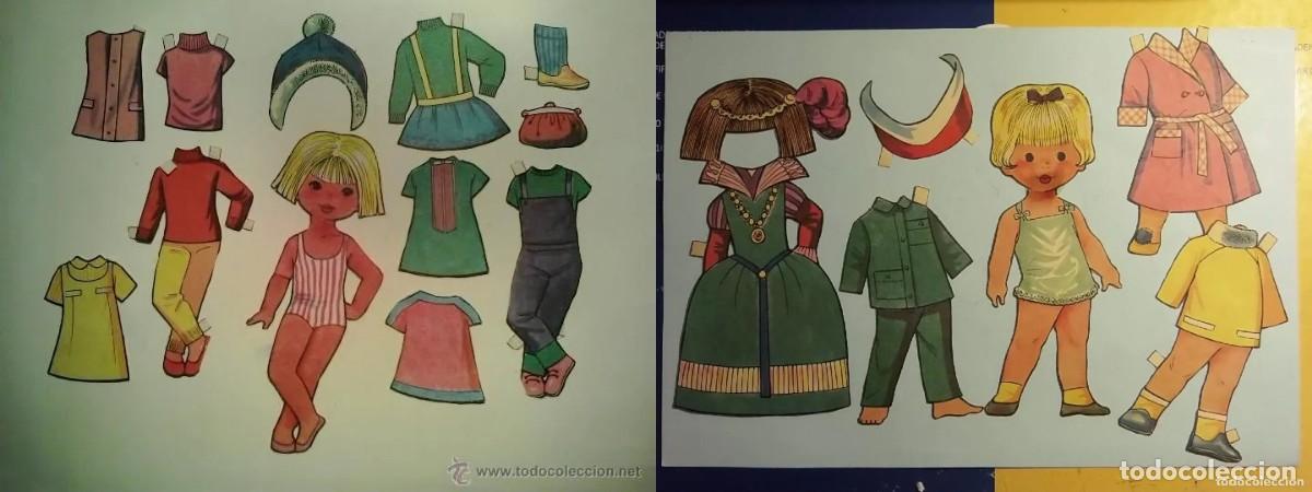 Collectionnisme Images &agrave; D&eacute;couper: RECORTABLES DE MU&Ntilde;ECAS - PAPEL - MU&Ntilde;ECA CON VESTIDOS - 2 UNIDADES.
