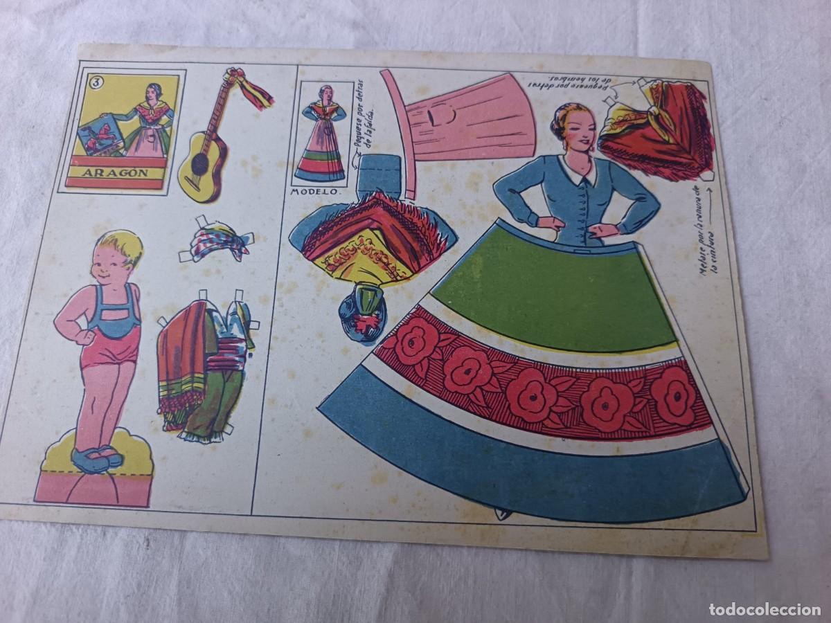 Coleccionismo recortables: Antigua Hoja de Recortable, Arag&oacute;n, Traje Popular
