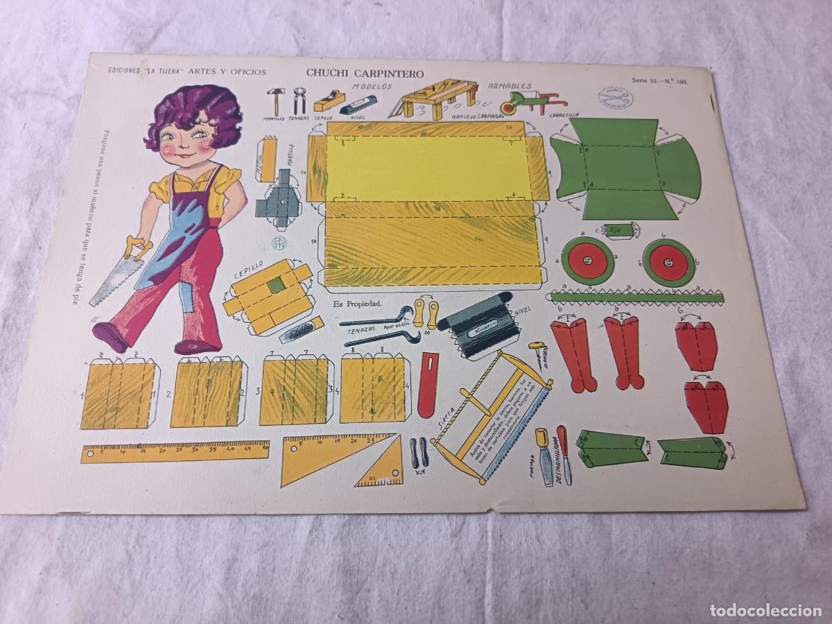 Coleccionismo recortables: Antigua Hoja de Recortable, La Tijera, Chuchi Carpintero