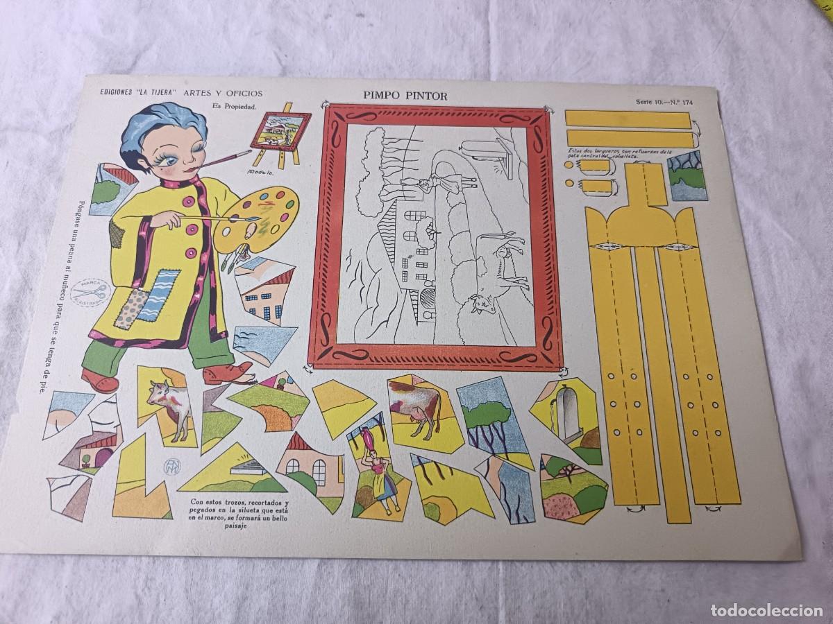 Coleccionismo recortables: Antigua Hoja de Recortable, La Tijera, Pimpo Pintor