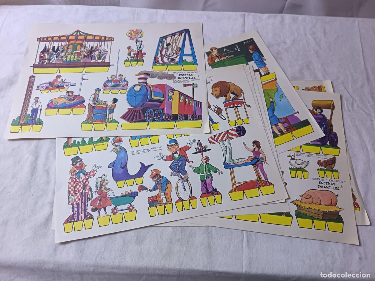 Coleccionismo recortables: Conjunto de Antiguos Recortables, ROMA, Recortes Kiki-Lolo, Escenas Infantiles