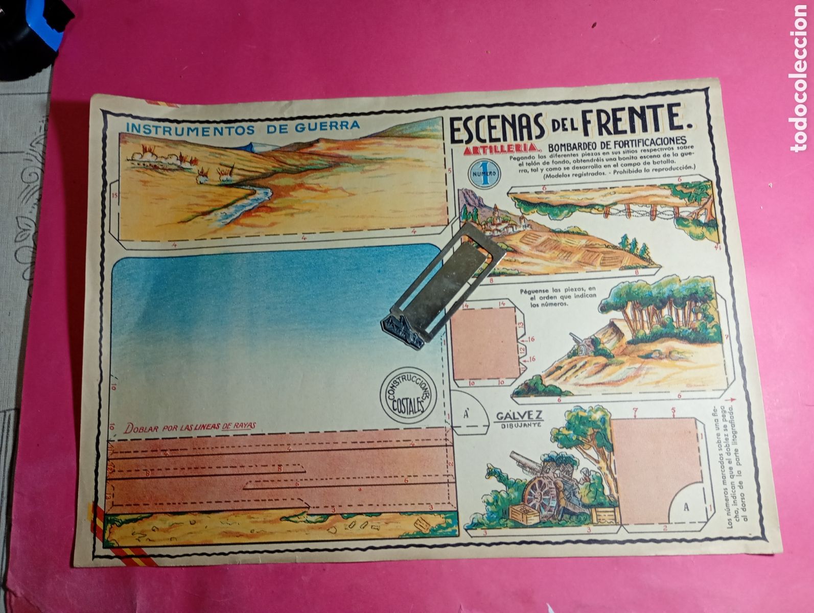 Coleccionismo recortables: GUERRA INSTRUMENTOS DE - ESCENAS DRL FRENTE, BOMBARDEO DE FORTIFICACIONES