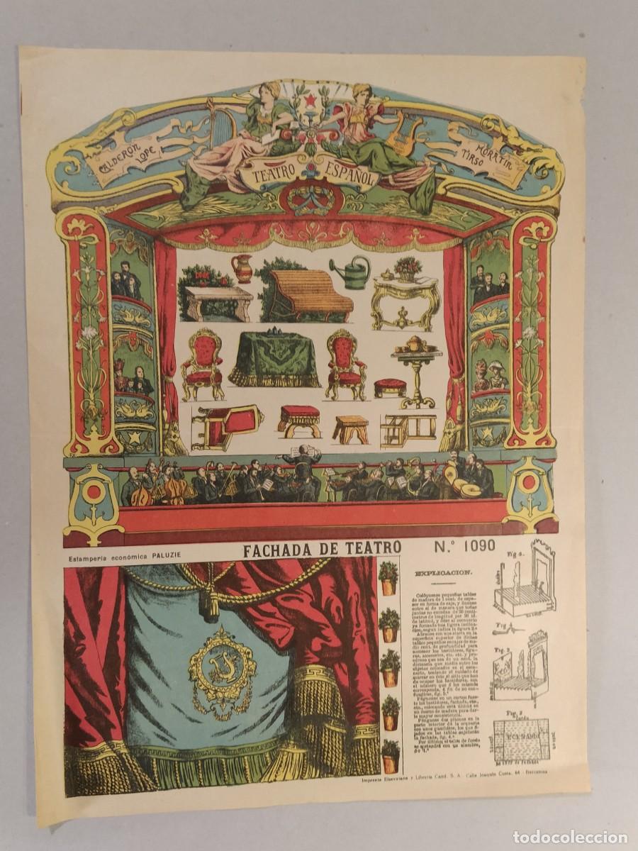 Coleccionismo recortables: TEATRO - FACHADA DE TEATRO N&ordm; 1090 - PALUZIE - TEATRO ESPA&Ntilde;OL CALDERON LOPE MORATIN TIRSO -VER FOTOS
