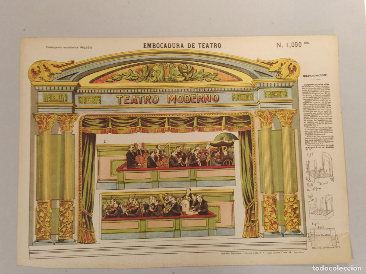 Coleccionismo recortables: EMBOCADURA DE TEATRO - FACHADA DE TEATRO N&ordm; 1090 BIS - PALUZIE - TEATRO MODERNO -VER FOTOS