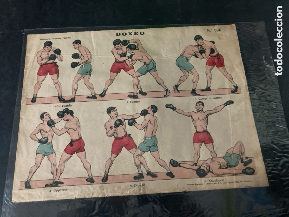Coleccionismo recortables: Paluzie recortable Boxeo original