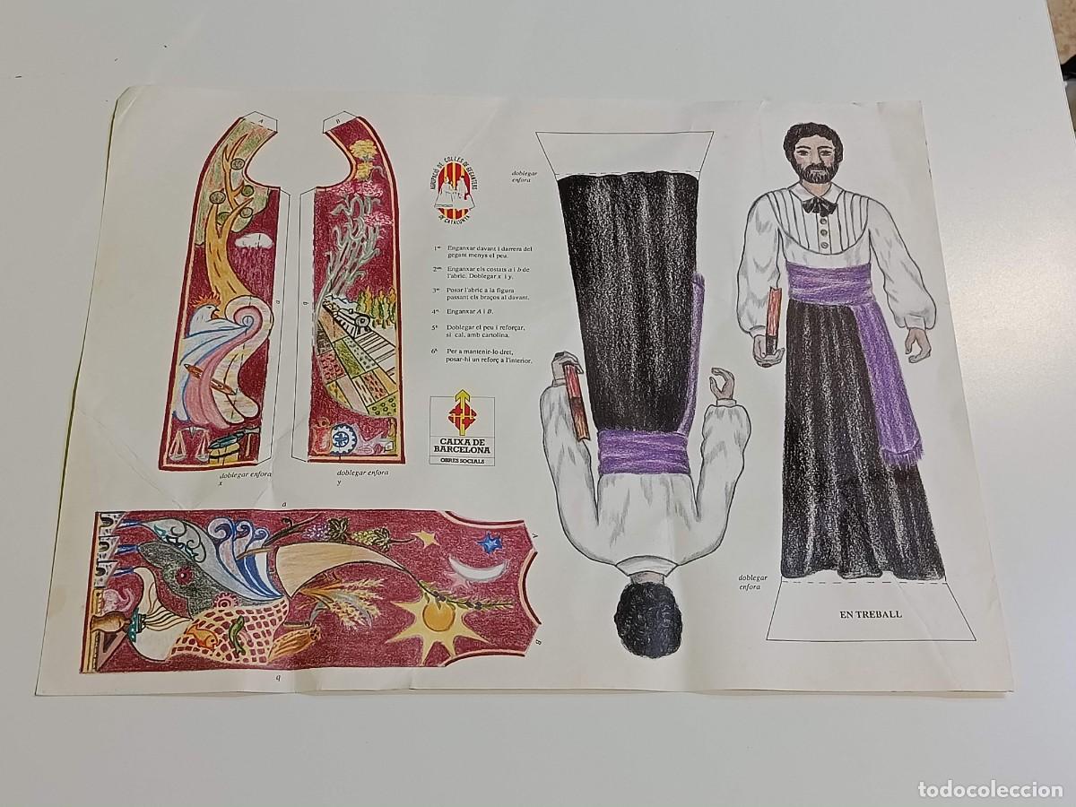 Coleccionismo recortables: Lote 2 recortables Gegants Caixa Catalunya